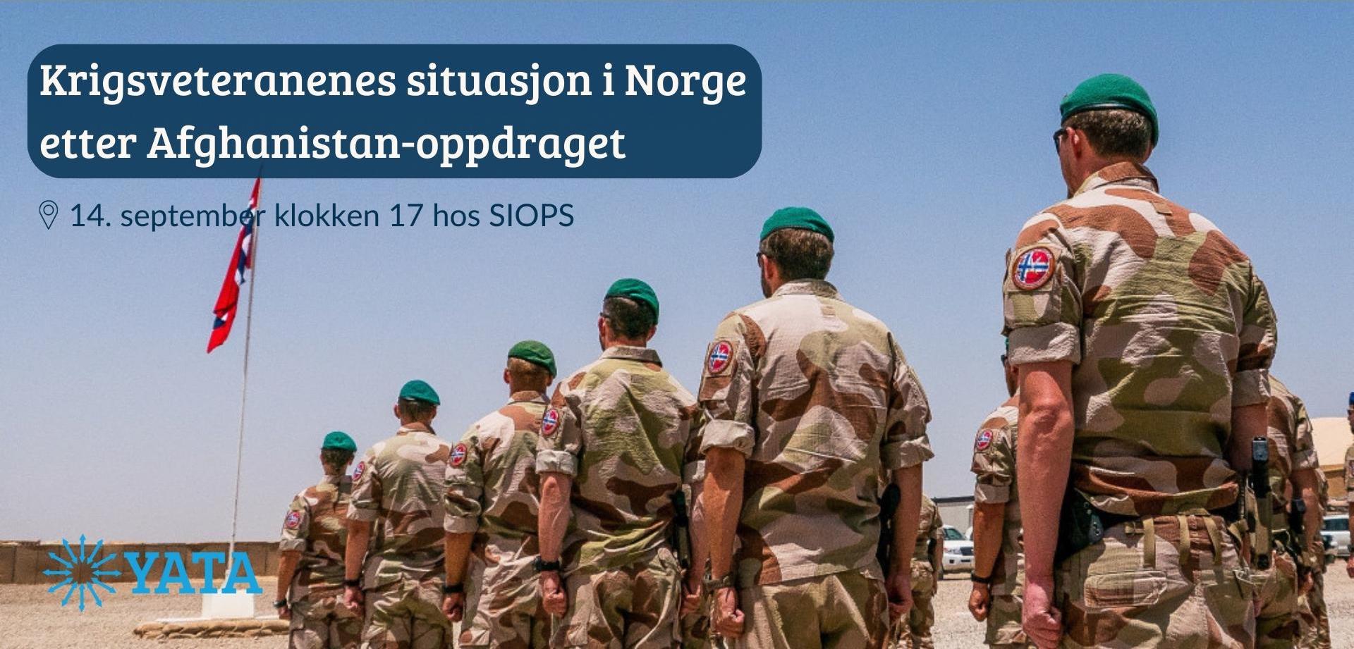 14. september – Krigsveteranenes situasjon i Norge etter Afghanistan-oppdraget